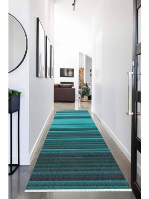 Napoli Home Dijital Baskılı Kaymaz Taban Yıkanabilir Modern Desenli Koridor Halısı Yolluk NHU-HS-392