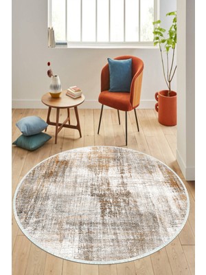 Napoli Home Dijital Baskılı Kaymaz Taban Yıkanabilir Yuvarlak Salon Halısı ve Mutfak Halısı NHY-HY-1284