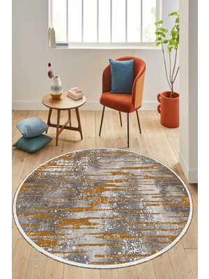 Napoli Home Dijital Baskılı Kaymaz Taban Yıkanabilir Yuvarlak Salon Halısı ve Mutfak Halısı NHY-HY-886