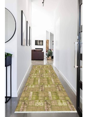 Napoli Home Dijital Baskılı Kaymaz Taban Yıkanabilir Modern Desenli Koridor Halısı Yolluk NHU-HT-983