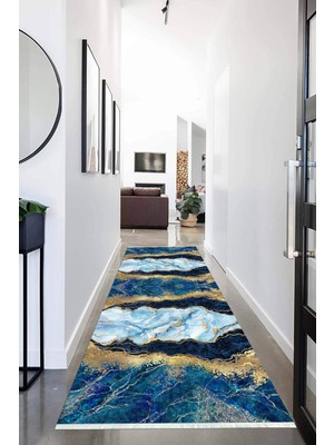Napoli Home Dijital Baskılı Kaymaz Taban Yıkanabilir Mermer Desenli Koridor Halısı Yolluk NHU-HT-320