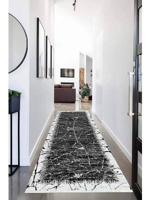 Napoli Home Dijital Baskılı Kaymaz Taban Yıkanabilir Modern Desenli Koridor Halısı Yolluk NHU-HY-1256