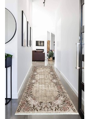 Napoli Home Dijital Baskılı Kaymaz Taban Yıkanabilir Modern Desenli Koridor Halısı Yolluk NHU-HT-154