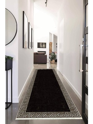 Napoli Home Dijital Baskılı Kaymaz Taban Yıkanabilir Modern Desenli Koridor Halısı Yolluk NHU-HY-1289