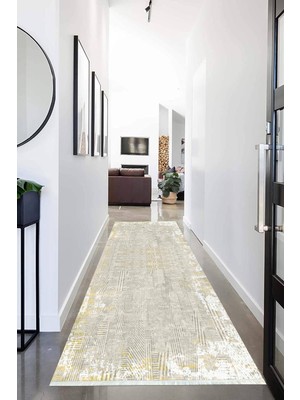 Napoli Home Dijital Baskılı Kaymaz Taban Yıkanabilir Modern Desenli Koridor Halısı Yolluk NHU-HT-112