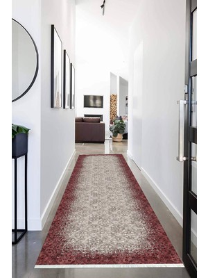Napoli Home Dijital Baskılı Kaymaz Taban Yıkanabilir Modern Desenli Koridor Halısı Yolluk NHU-HT-247