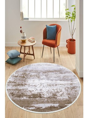Napoli Home Dijital Baskılı Kaymaz Taban Yıkanabilir Yuvarlak Salon Halısı ve Mutfak Halısı NHY-HY-944