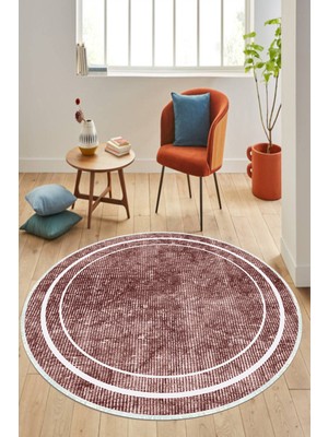 Napoli Home Dijital Baskılı Kaymaz Taban Yıkanabilir Yuvarlak Salon Halısı ve Mutfak Halısı NHY-SD-243