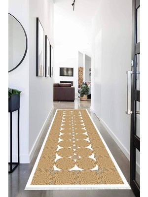 Napoli Home Dijital Baskılı Kaymaz Taban Yıkanabilir Jut Desenli Koridor Halısı Yolluk NHU-SD-335