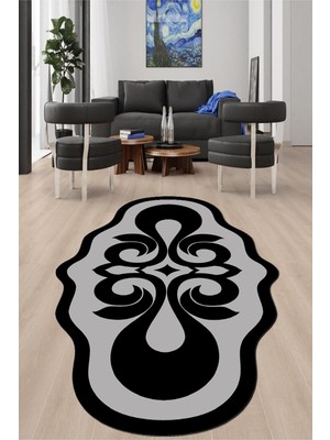 Napoli Home Dijital Baskılı Kaymaz Taban Yıkanabilir Lazer Kesim Salon Halısı ve Yolluk NH-LZR-HT-1016