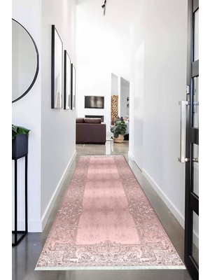 Napoli Home Dijital Baskılı Kaymaz Taban Yıkanabilir Sade Desenli Koridor Halısı Yolluk NHU-HT-349