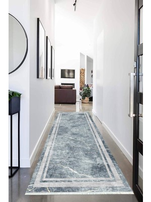 Napoli Home Dijital Baskılı Kaymaz Taban Yıkanabilir Modern Desenli Koridor Halısı Yolluk NHU-HT-168