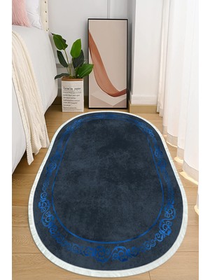Napoli Home Dijital Baskılı Kaymaz Taban Yıkanabilir Oval Salon  Halısı Mutfak Halısı ve Yolluk NHO-HT-1018