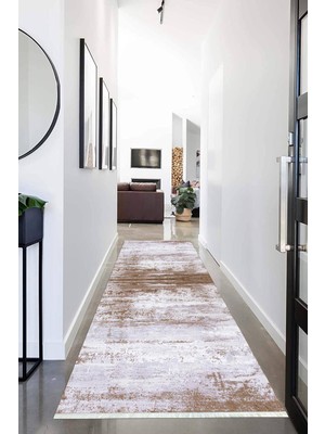 Napoli Home Dijital Baskılı Kaymaz Taban Yıkanabilir Modern Desenli Koridor Halısı Yolluk NHU-HY-944