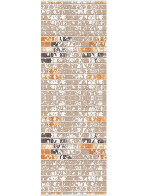 Napoli Home Dijital Baskılı Kaymaz Taban Yıkanabilir Modern Desenli Koridor Halısı Yolluk NHU-HY-912