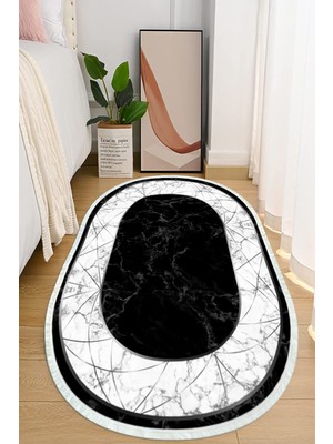 Napoli Home Dijital Baskılı Kaymaz Taban Yıkanabilir Oval Salon  Halısı Mutfak Halısı ve Yolluk NHO-HT-656