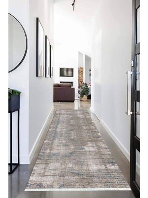 Napoli Home Dijital Baskılı Kaymaz Taban Yıkanabilir Modern Desenli Koridor Halısı Yolluk NHU-HT-360