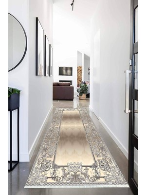 Napoli Home Dijital Baskılı Kaymaz Taban Yıkanabilir Sade Desenli Koridor Halısı Yolluk Nhu-Hk-81