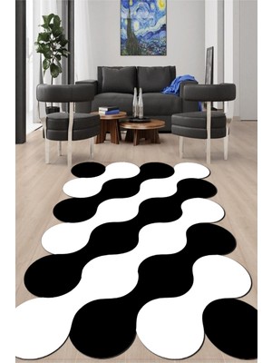 Napoli Home Dijital Baskılı Kaymaz Taban Yıkanabilir Lazer Kesim Salon Halısı ve Yolluk NH-LZR-HT-885