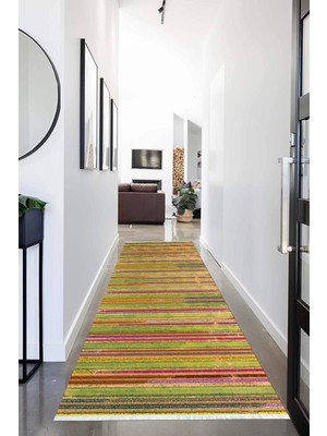 Napoli Home Dijital Baskılı Kaymaz Taban Yıkanabilir Modern Desenli Koridor Halısı Yolluk NHU-HT-969