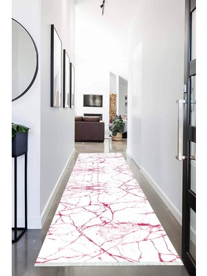 Napoli Home Dijital Baskılı Kaymaz Taban Yıkanabilir Modern Desenli Koridor Halısı Yolluk NHU-HT-421
