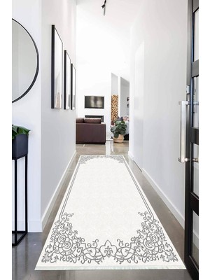 Napoli Home Dijital Baskılı Kaymaz Taban Yıkanabilir Modern Desenli Koridor Halısı Yolluk NHU-HK-148