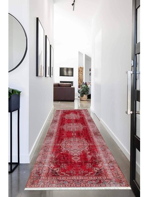 Napoli Home Dijital Baskılı Kaymaz Taban Yıkanabilir Modern Desenli Koridor Halısı Yolluk NHU-HY-1198