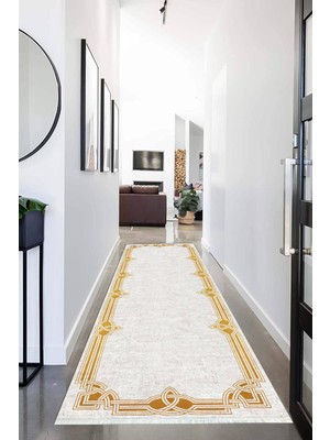 Napoli Home Dijital Baskılı Kaymaz Taban Yıkanabilir Modern Desenli Koridor Halısı Yolluk NHU-HT-237