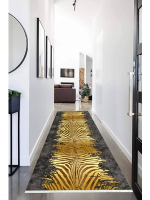 Napoli Home Dijital Baskılı Kaymaz Taban Yıkanabilir Modern Desenli Koridor Halısı Yolluk NHU-HT-1116