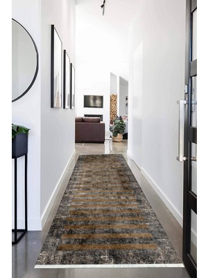 Napoli Home Dijital Baskılı Kaymaz Taban Yıkanabilir Modern Desenli Koridor Halısı Yolluk NHU-SD-248