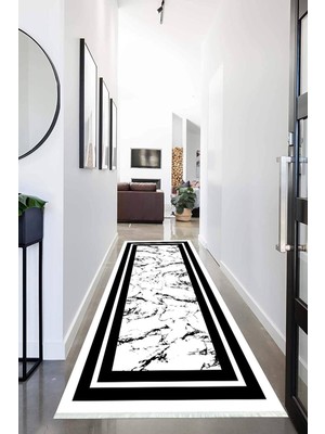 Napoli Home Dijital Baskılı Kaymaz Taban Yıkanabilir Modern Desenli Koridor Halısı Yolluk NHU-HY-964
