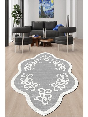 Napoli Home Dijital Baskılı Kaymaz Taban Yıkanabilir Lazer Kesim Salon Halısı ve Yolluk NH-LZR-HT-1023