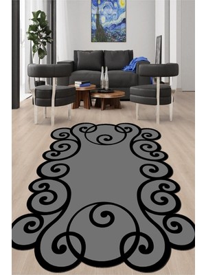 Napoli Home Dijital Baskılı Kaymaz Taban Yıkanabilir Lazer Kesim Salon Halısı ve Yolluk NH-LZR-SD-777