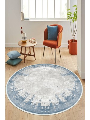 Napoli Home Dijital Baskılı Kaymaz Taban Yıkanabilir Yuvarlak Salon Halısı ve Mutfak Halısı NHY-HT-495