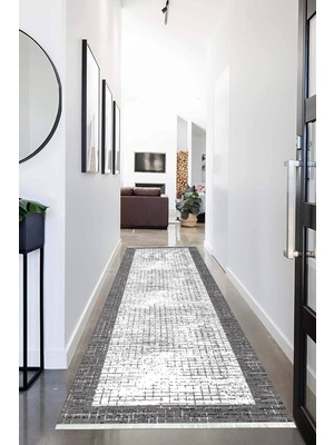 Napoli Home Dijital Baskılı Kaymaz Taban Yıkanabilir Modern Desenli Koridor Halısı Yolluk NHU-HS-209