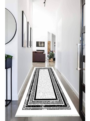 Napoli Home Dijital Baskılı Kaymaz Taban Yıkanabilir Modern Desenli Koridor Halısı Yolluk NHU-HT-1533