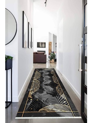Napoli Home Dijital Baskılı Kaymaz Taban Yıkanabilir Modern Desenli Koridor Halısı Yolluk NHU-HT-203