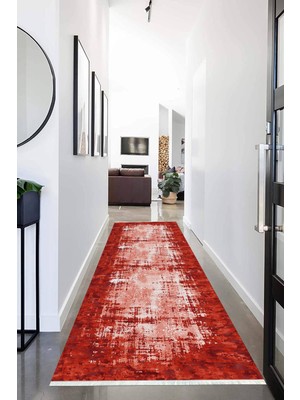 Napoli Home Dijital Baskılı Kaymaz Taban Yıkanabilir Sade Şık Desenli Koridor Halısı Yolluk NHU-HY-918