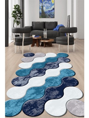 Napoli Home Dijital Baskılı Kaymaz Taban Yıkanabilir Lazer Kesim Salon Halısı ve Yolluk NH-LZR-HT-882