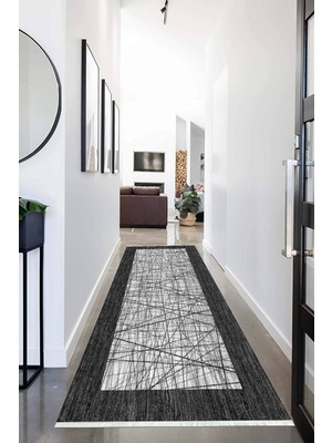 Napoli Home Dijital Baskılı Kaymaz Taban Yıkanabilir Modern Desenli Koridor Halısı Yolluk NHU-HS-532