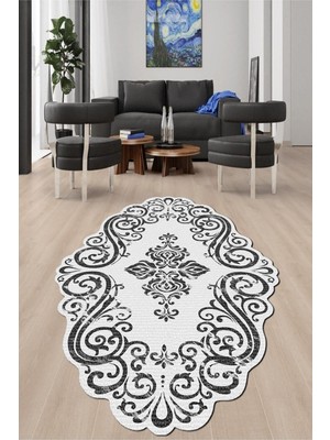 Napoli Home Dijital Baskılı Kaymaz Taban Yıkanabilir Lazer Kesim Salon Halısı ve Yolluk NH-LZR-HT-887