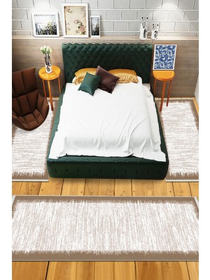 Napoli Home Dijital Baskılı Kaymaz Taban Yıkanabilir 3'lü Yatak Odası Takım Halısı NHYO-HT-510