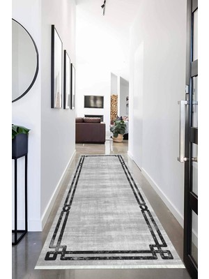 Napoli Home Dijital Baskılı Kaymaz Taban Yıkanabilir Modern Desenli Koridor Halısı Yolluk NHU-SD-405