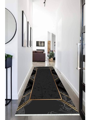 Napoli Home Dijital Baskılı Kaymaz Taban Yıkanabilir Modern Desenli Koridor Halısı Yolluk NHU-HS-277