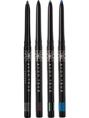 Avon True Colour Black Ice, Brown Sugar, Emerald Glow ve Twilight Sparkle Pırıltılı Göz Kalemi Paketi