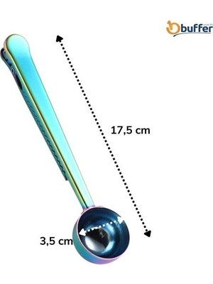 Hediye Paketim Mandallı Kahve Ölçü Kaşığı Renkli Çok Fonksiyonlu Paslanmaz Çelik Kaşık