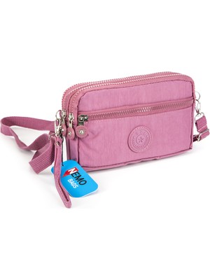 Nemo Bags Gül Kurusu Kadın Büyük Cüzdan Su Geçirmez 4 Gözlü Bileklikli ve Askılı (1.30CM) 20X12CM