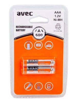 Avec Erp-Avec Aaa Şarjlı Ince Pil 600 Mah 2'li