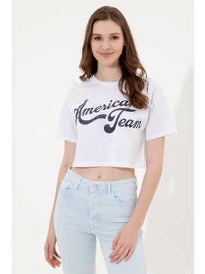 U.S. Polo Assn. Kadın Beyaz T-Shirt 50248957-VR013
