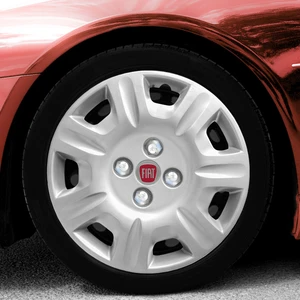 Fiat Albea 14 Inç Jant Kapağı Amblemli Gri 4'lü Set 145